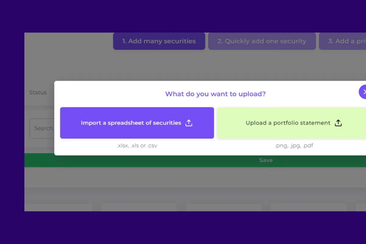 Uploading a brokerage statement file for automated data extraction