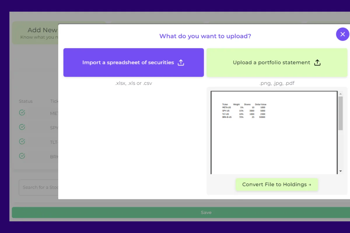 Data extraction from a brokerage statement PDF