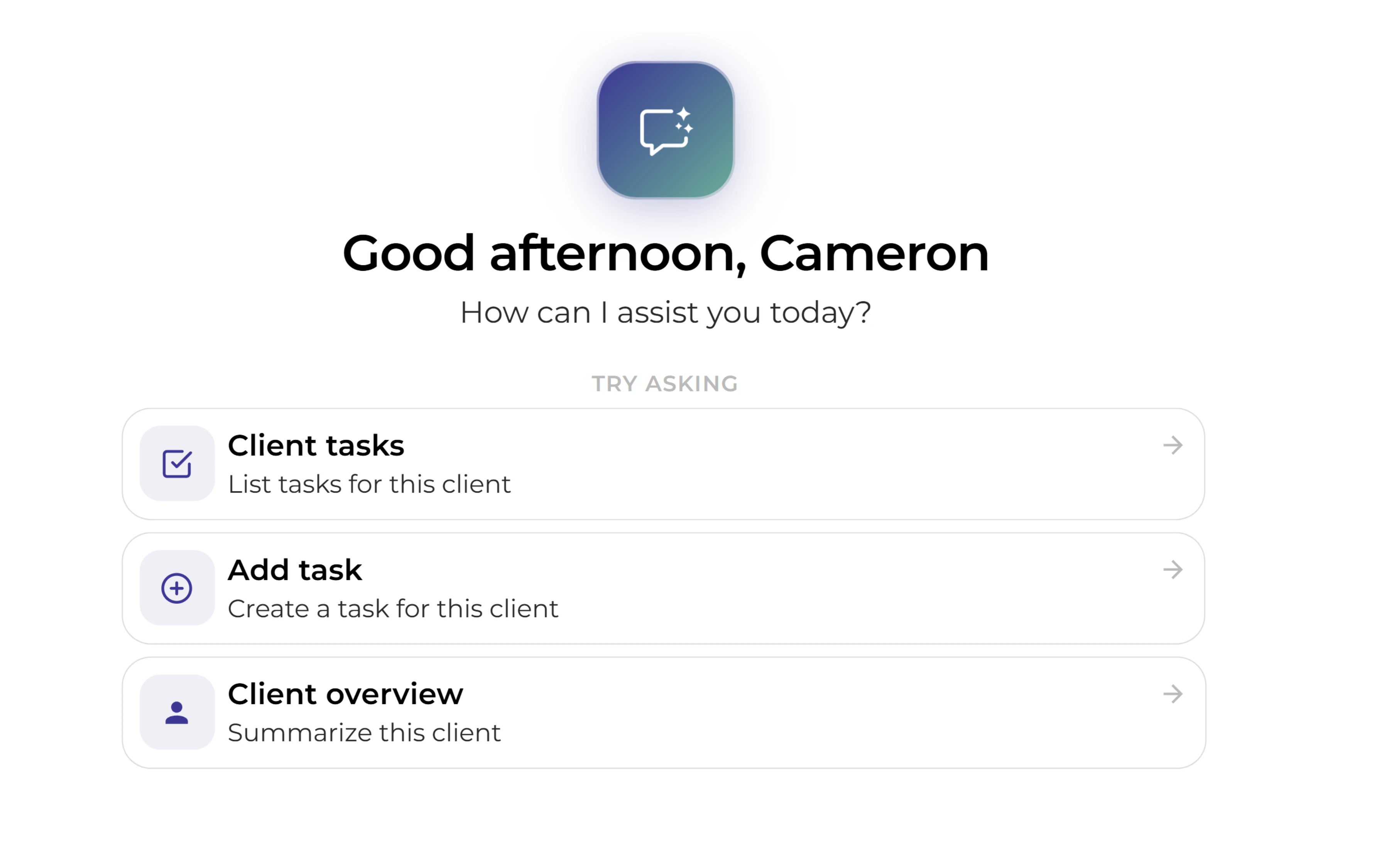 AI assistant for financial advisors