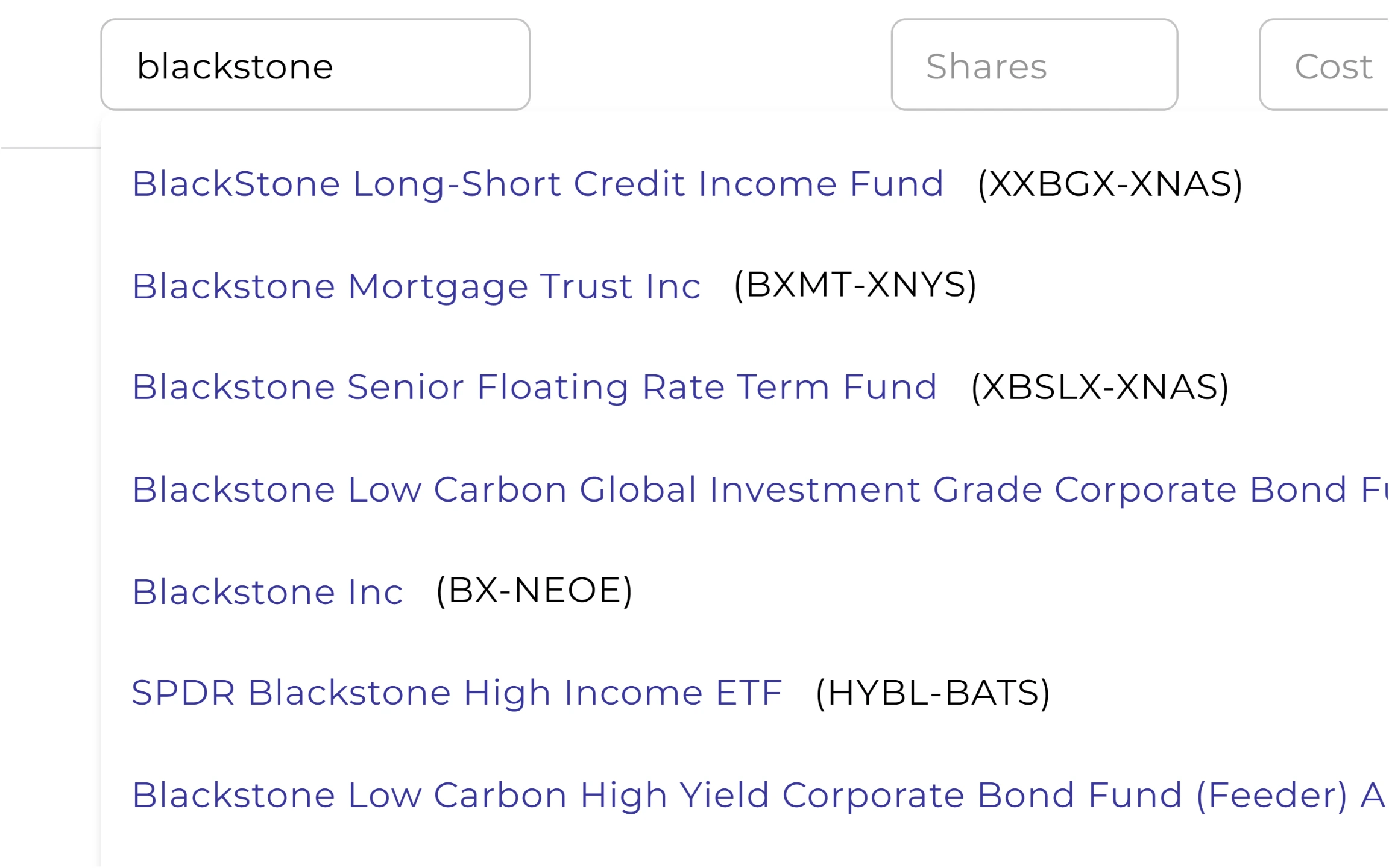 Private markets securities database